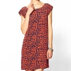 Joie Anthropologie 100% silk Leopard Print Dress